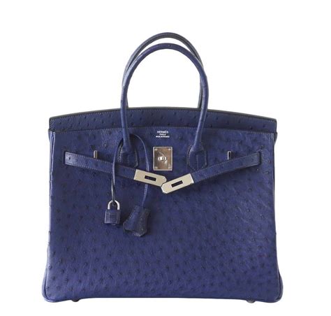 hermes blue iris ostrich birkin 35|Hermès Birkin 35 Bleu Iris Ostrich .